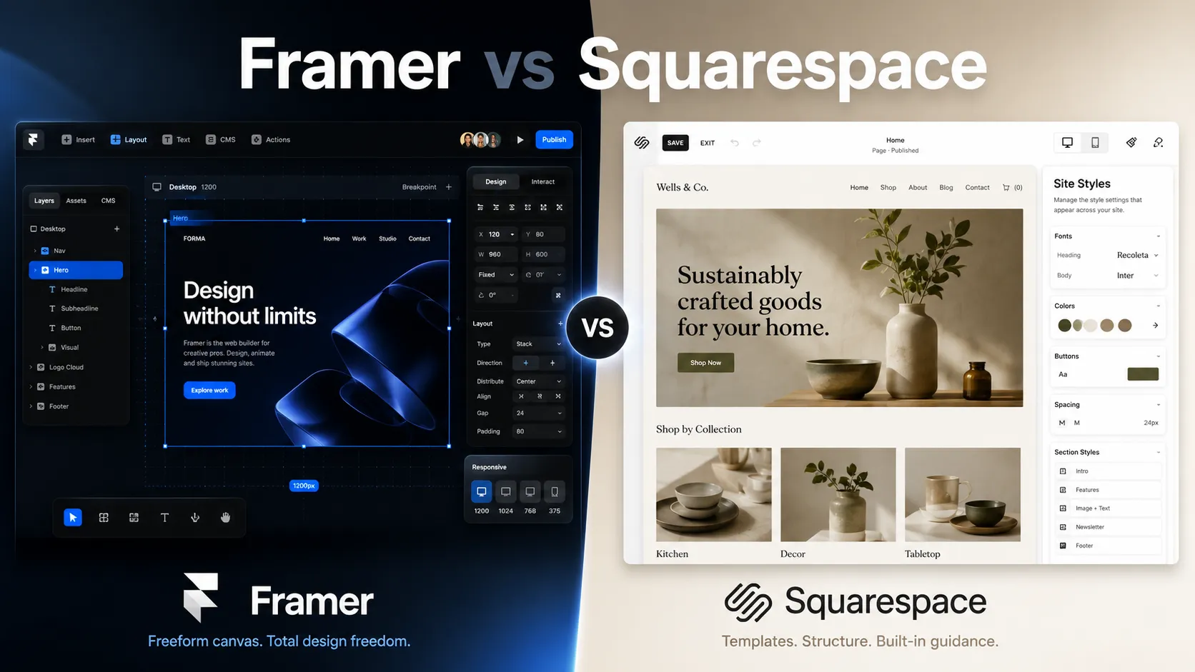 Framer vs Squarespace: Honest Comparison for 2026