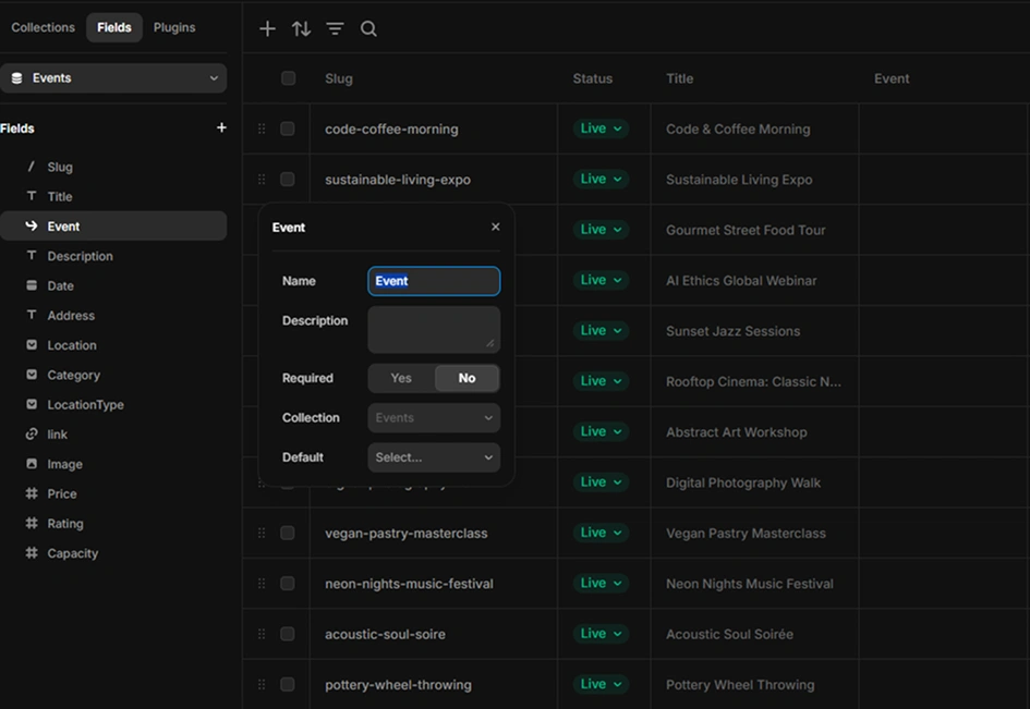 Framer CMS reference fields