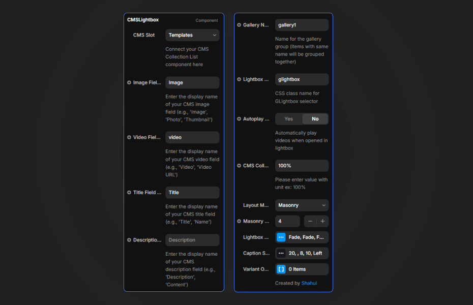 CMS Masonry Lightbox Preview