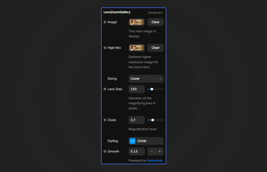 Lens Zoom Gallery Preview