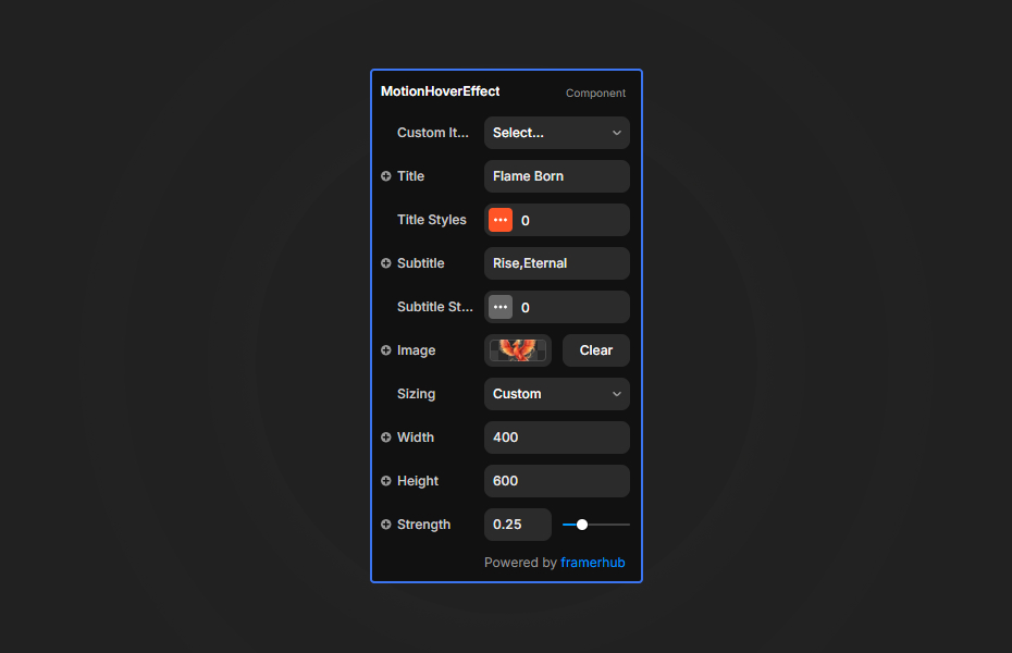 Motion Hover RGB Preview