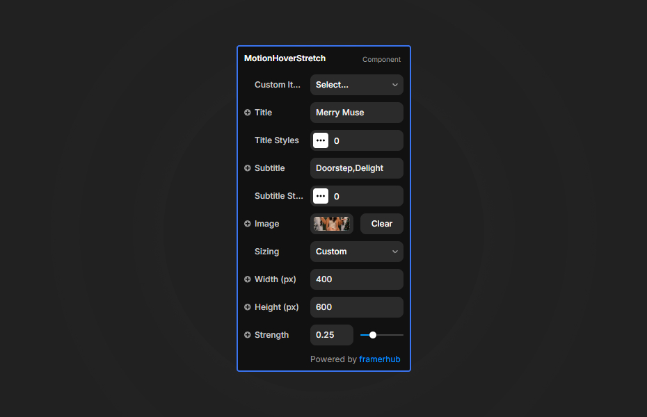 Motion Hover Stretch Preview