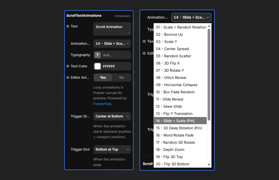 Scroll Text Reveal Preview