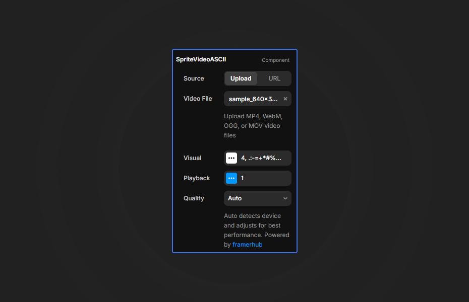 Sprite Video ASCII Preview