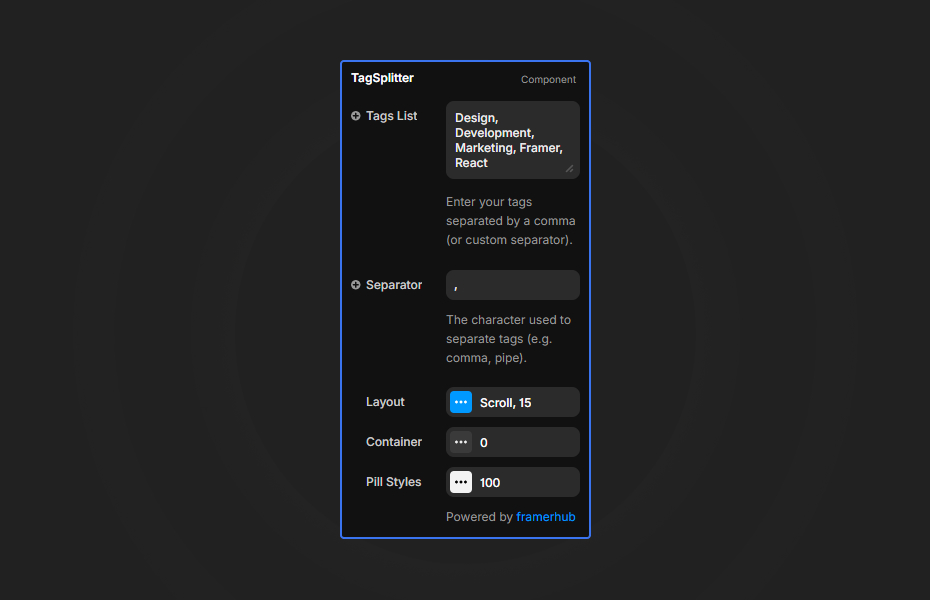 Tag Splitter Preview