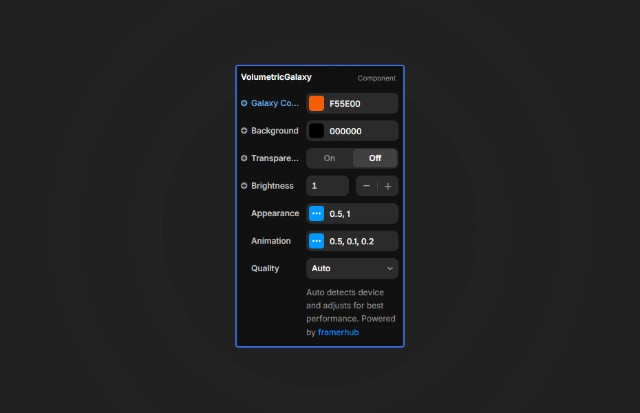 Volumetric Galaxy Preview