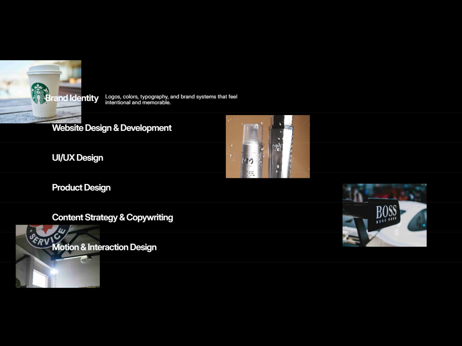 Image Tiles Menu